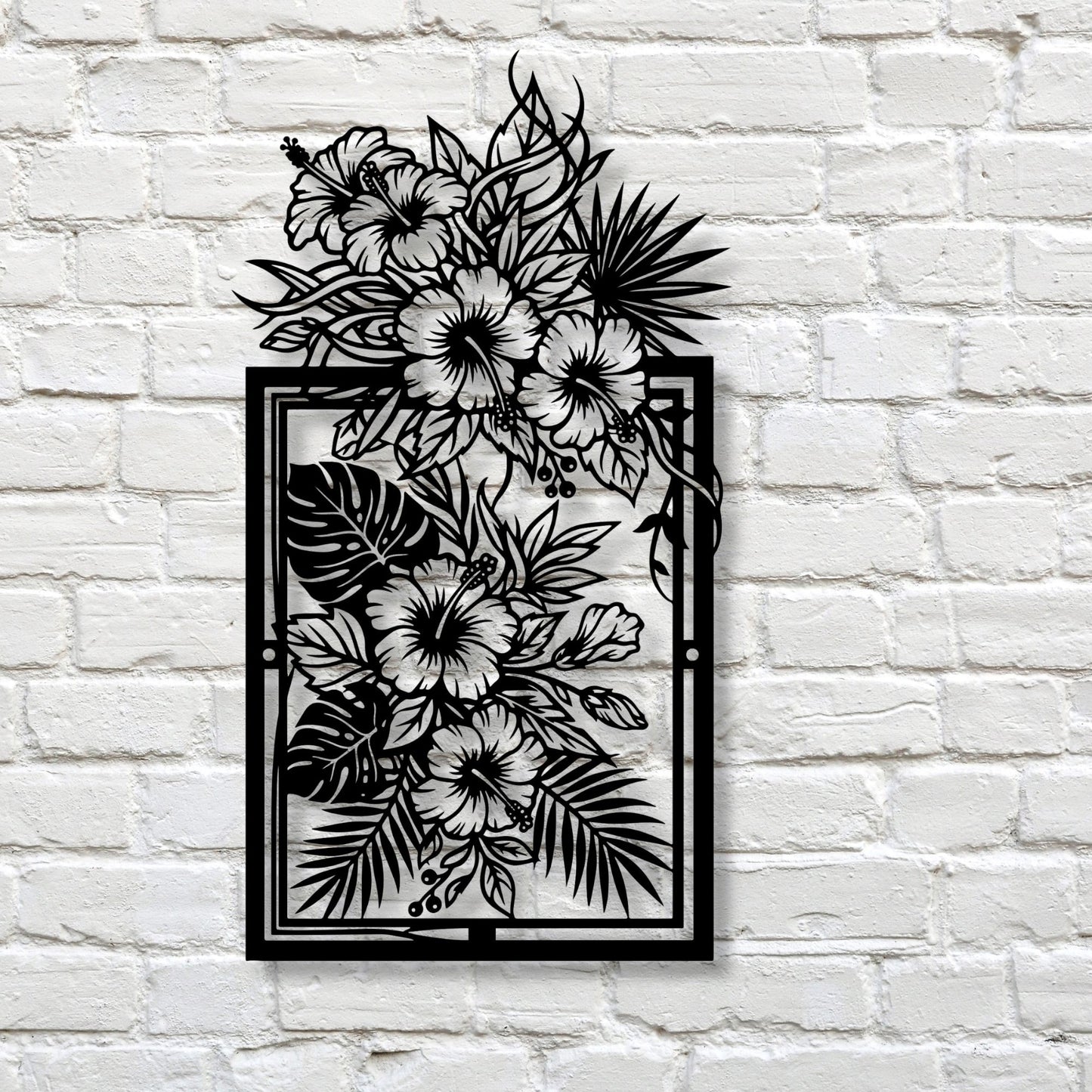 Metal Flower Wall Art, Floral Wall Decor, Metal Wall Sculpture, Botanical Art, Farmhouse Home Decor, Garden Wall Hanging, Nature Art Gift