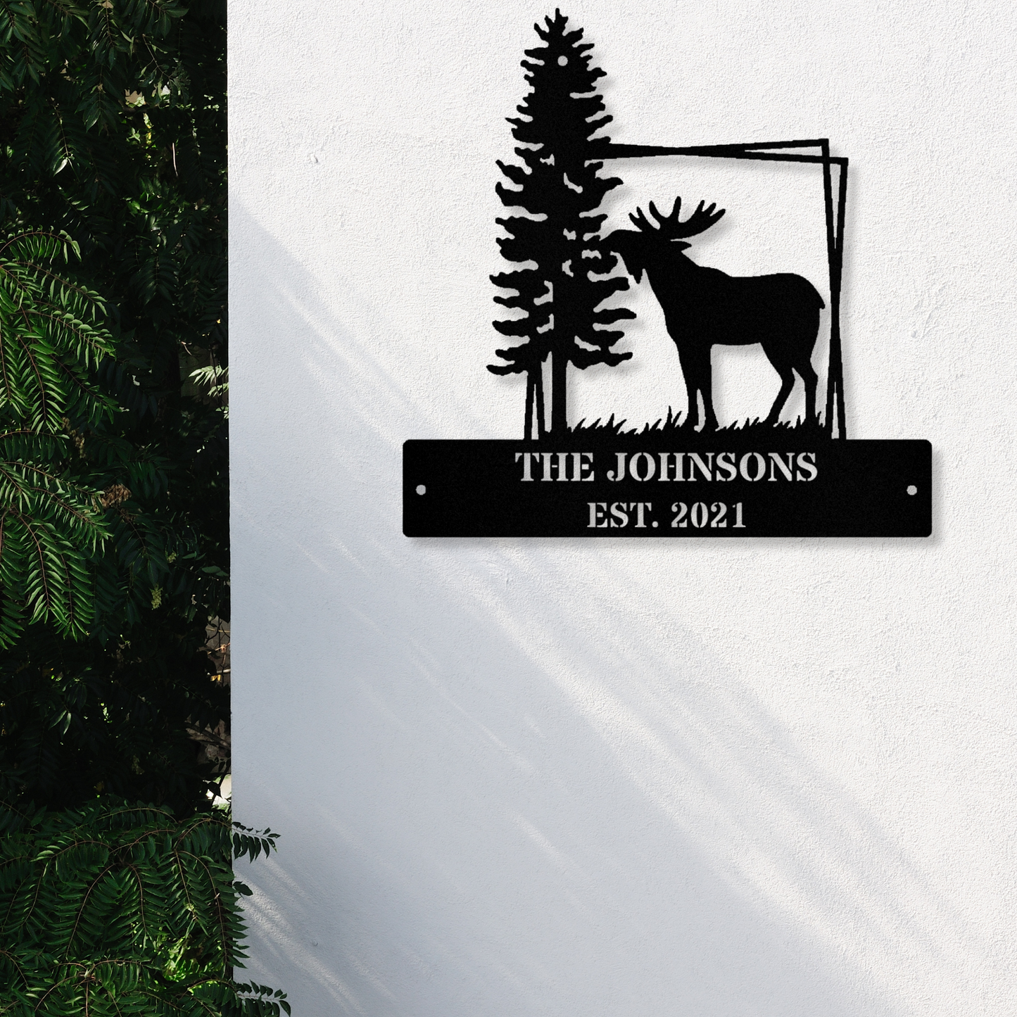 Personalized Moose Metal Sign, Large Moose Wall Sign, Cabin Metal Sign, Custom Moose Metal Sign, Large Metal Sign, Wall Hanging Decor