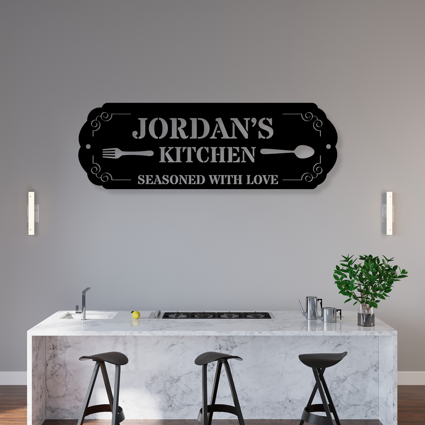 Personalized Kitchen Signs, Custom Kitchen Gifts, Custom Metal Sign for Kitchen,  Kitchen Wall Decor, Nana Mothers Day Gift, Custom Kitchen Sign