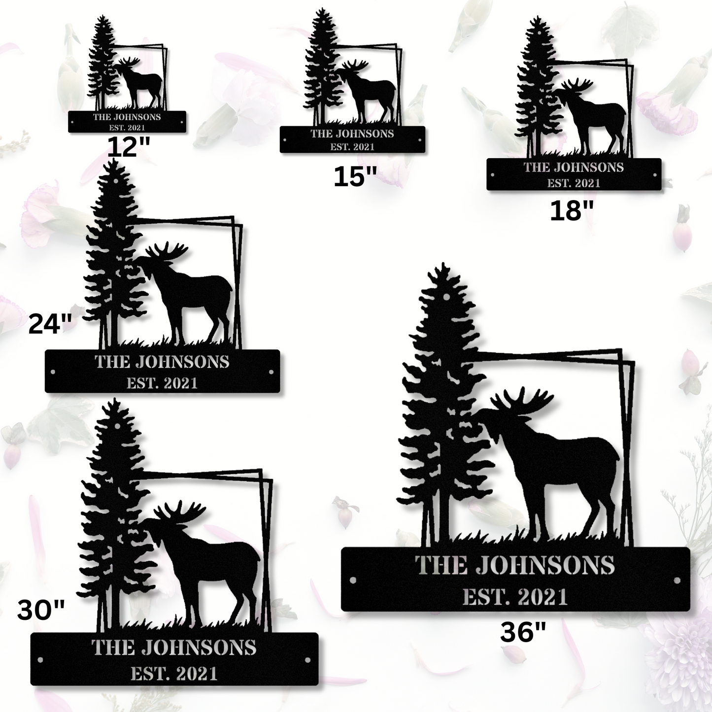 Personalized Moose Metal Sign, Large Moose Wall Sign, Cabin Metal Sign, Custom Moose Metal Sign, Large Metal Sign, Wall Hanging Decor