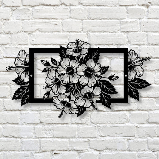Wildflower Metal Wall Art, Floral Wall Decor, Botanical Art, Nature Wall Art, Farmhouse Rustic Decor, Garden Flower Gift for Her