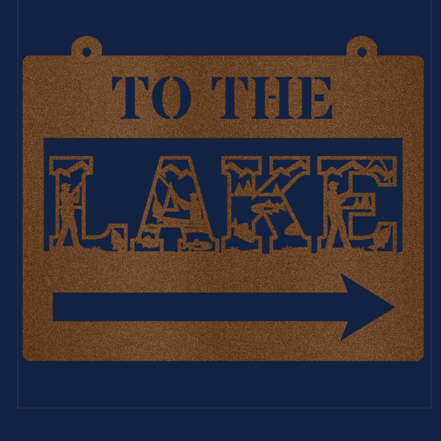 To the lake metal sign, lake house sign, cabin decor, rustic lake sign, lake life wall art, vintage metal sign, cottage decor gift