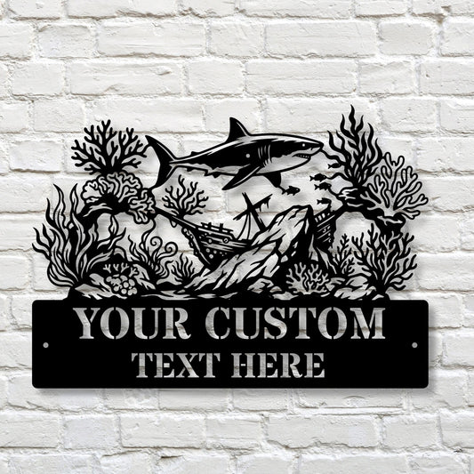 Personalized Seaside Metal Sign, Custom Beach House Sign, Coastal Decor, Ocean Wall Art, Nautical Home Decor, Beach Gift for Her