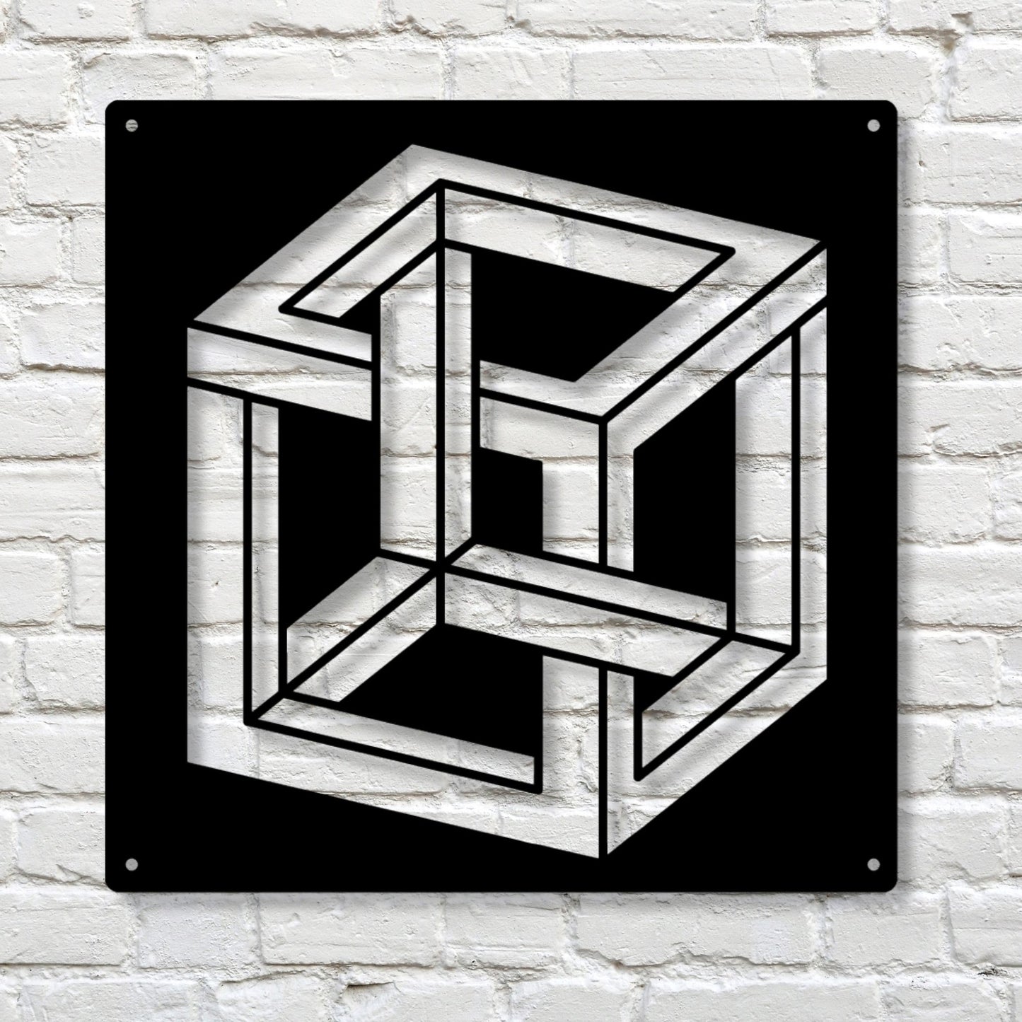 Geometric Metal Wall Sign, Geometric Wall Art, Modern Metal Wall Decor, Abstract Metal Sign, Contemporary Home Decor Gift