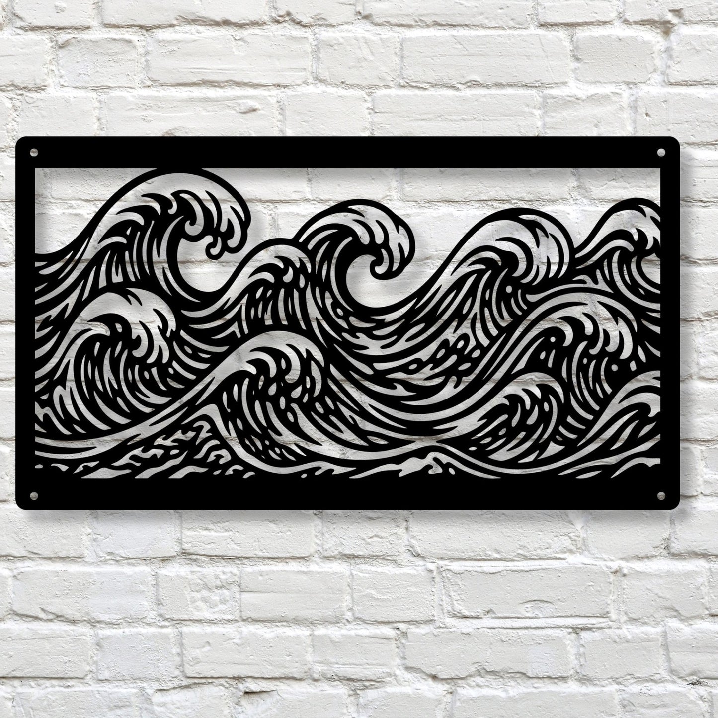 Ocean wave metal wall art, coastal wall decor, beach home decor, nautical art, metal wave wall hanging, sea lover gift