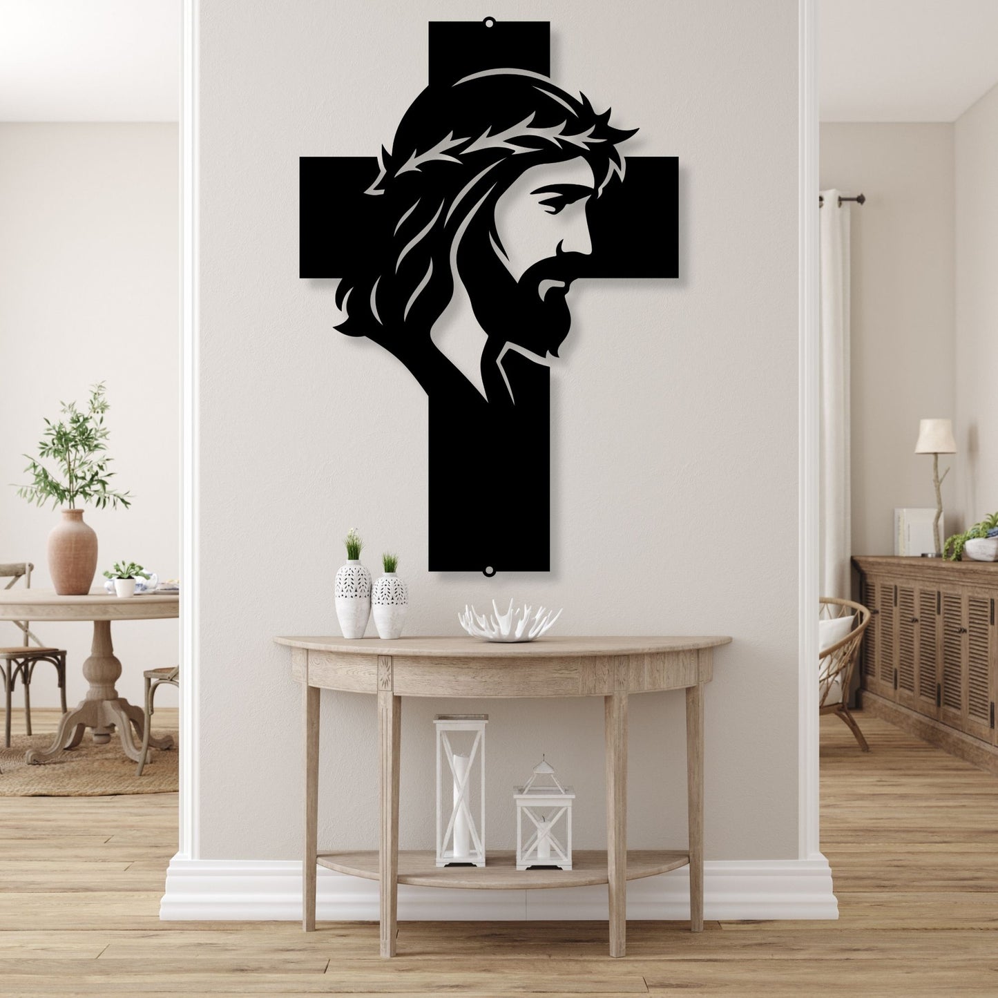 Jesus Christ wall sign, Christian wall decor, Religious wall art, Faith home decor, Jesus wall hanging, Spiritual gift for believers