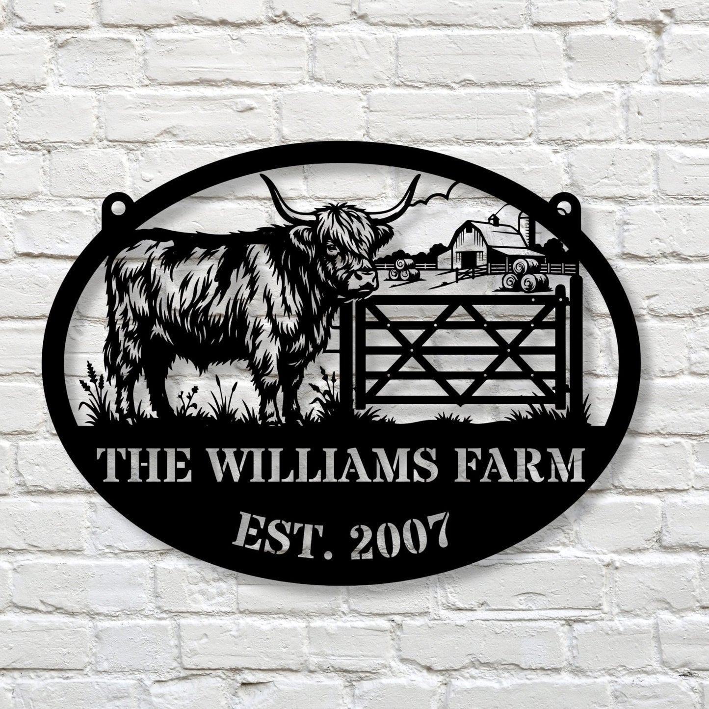 Personalized Cattle Ranch Sign, Custom Ranch Name Sign, Farm Sign, Western Ranch Decor, Cattle Farm Gift, Rustic Ranch House Wall Art