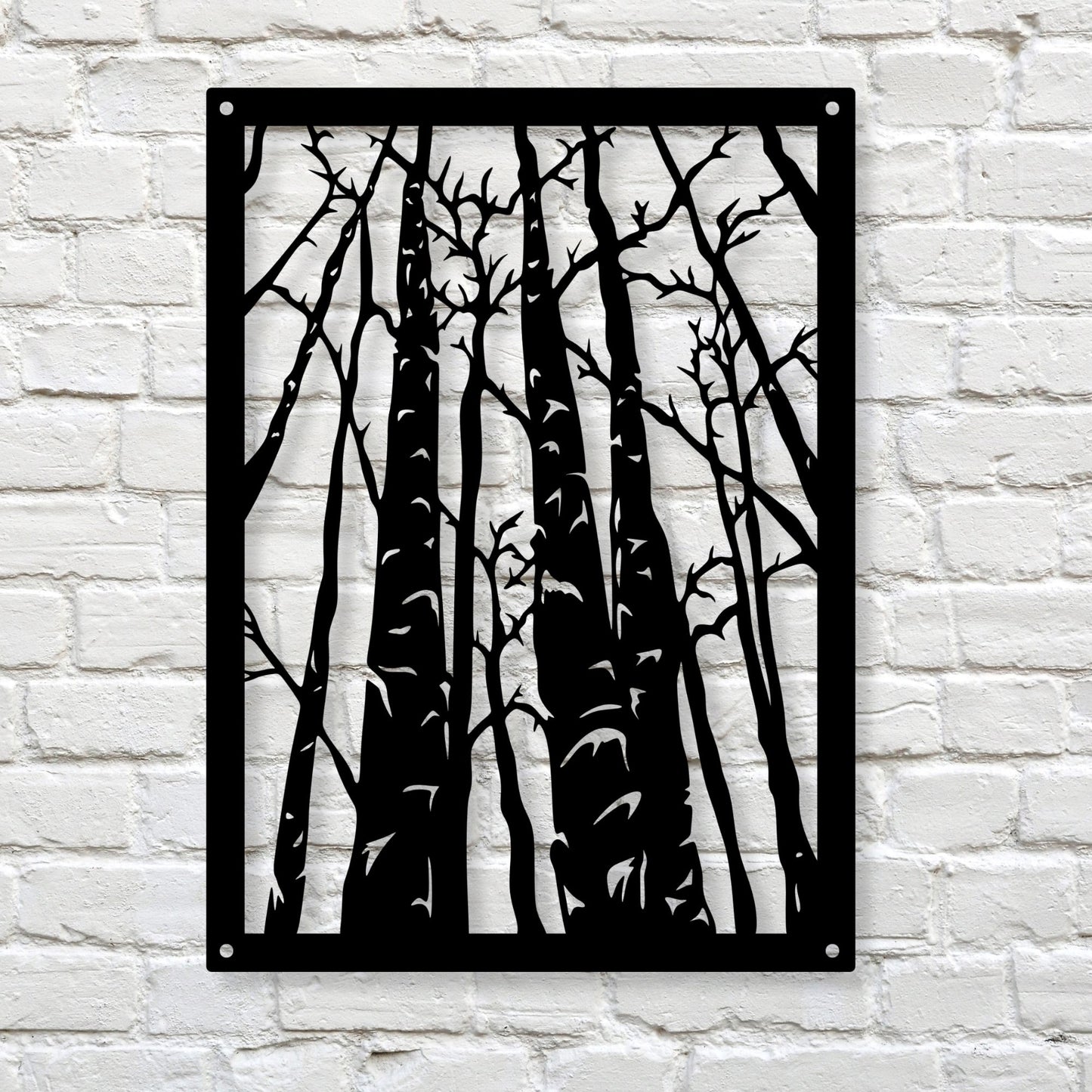 Birch Tree Wall Art Decor, Nature Wall Art, Forest Artwork, Woodland Decor, Rustic Wall Art, Tree Print, Botanical Art, Living Room Decor