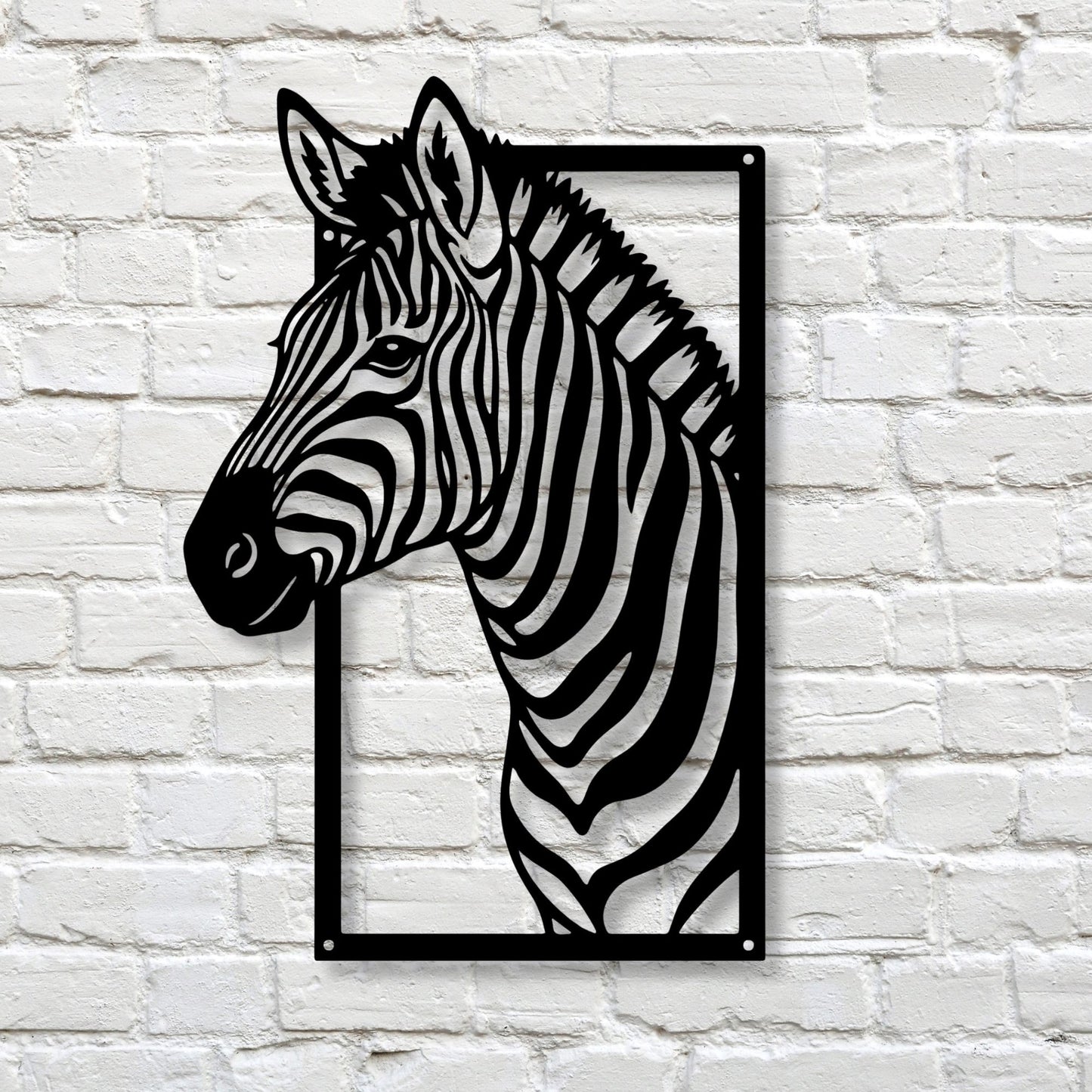 Minimalist Zebra Metal Sign, Zebra Wall Art, Safari Home Decor, Animal Metal Wall Art, Wildlife Decor, Modern Minimalist Sign Gift