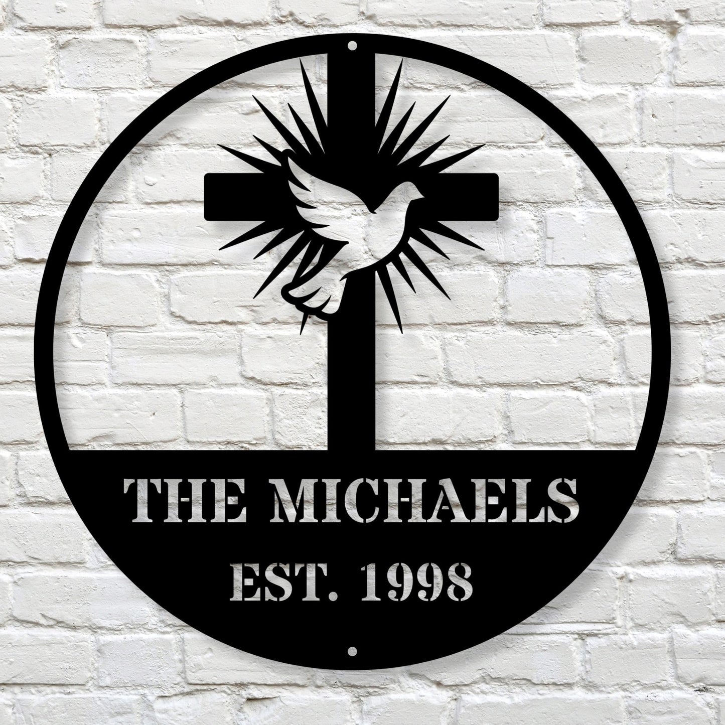 Personalized Religious Metal Sign, Custom Faith Wall Art, Christian Home Decor, Spiritual Gift, Church Decor, Inspirational Metal Sign