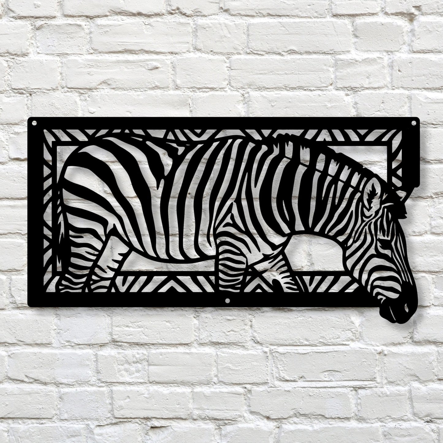 Abstract Zebra Metal Sign, Zebra Wall Art, Safari Decor, Animal Metal Wall Art, Modern Home Decor, African Wall Decor, Zebra Decoration