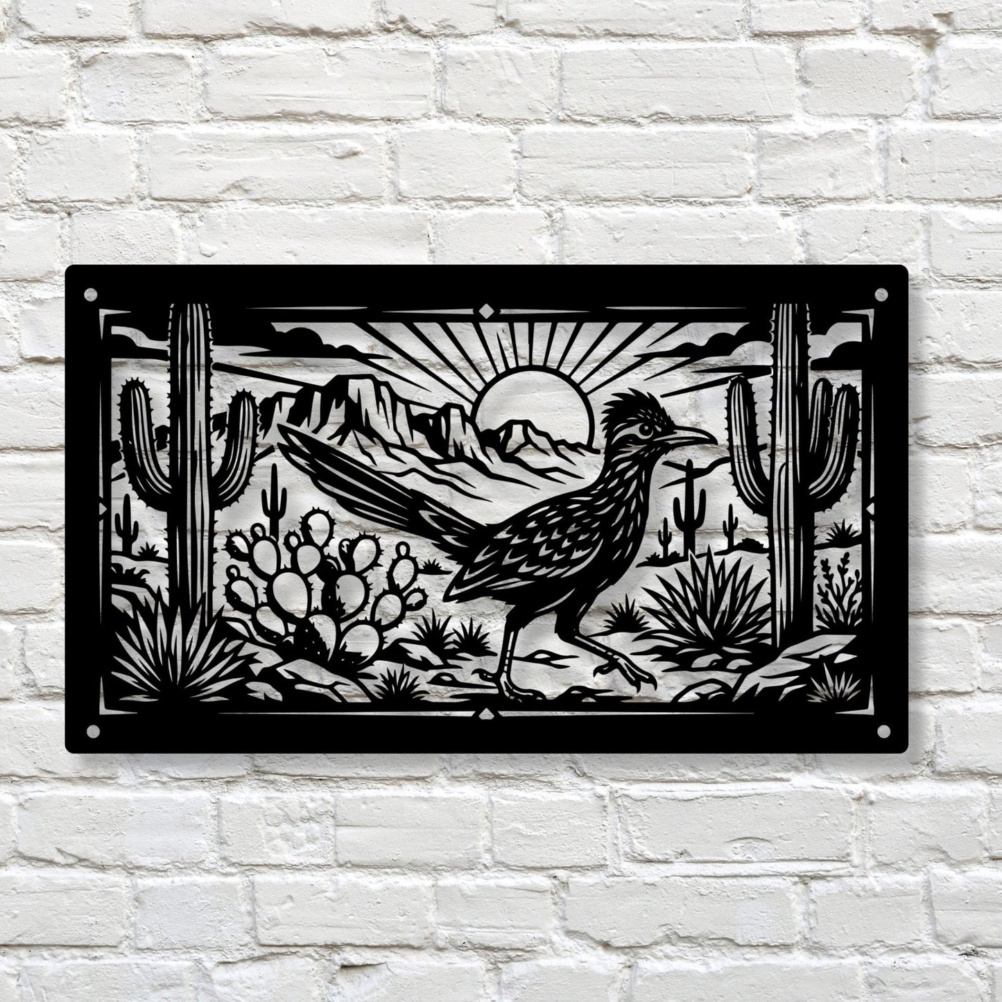 Southwestern Home Decor, Road Runner Metal Wall Art,  Metal Bird Silhouette, Desert Nature Sign, New Mexico State Bird, Outdoor Garden Art