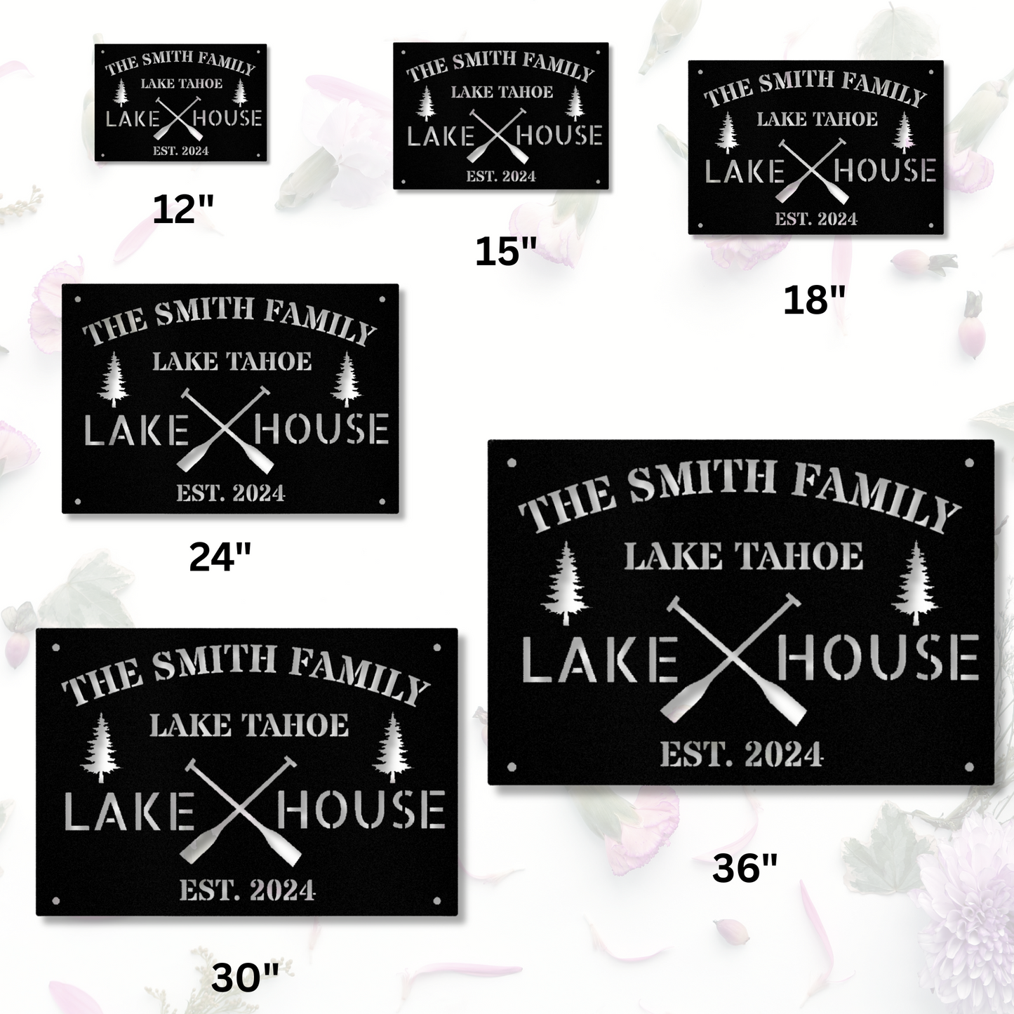 Personalized Lake House Sign, Custom Metal Sign, Lake Decor, Established Sign, Lakehouse Gift, Cabin Decor, Outdoor Metal Decor, Rustic Home Decor