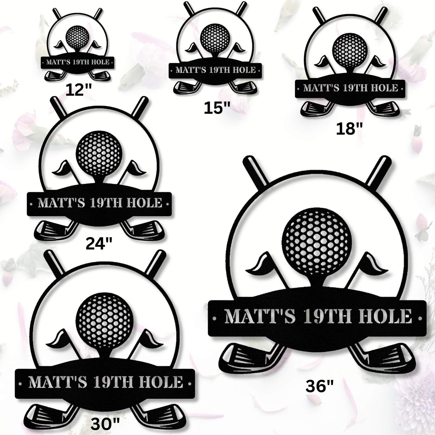 Custom Golf 19th Hole Metal Sign, Personalized Golf Gift, Golfer Man Cave Decor, 19th Hole Wall Art, Unique Golf Sign