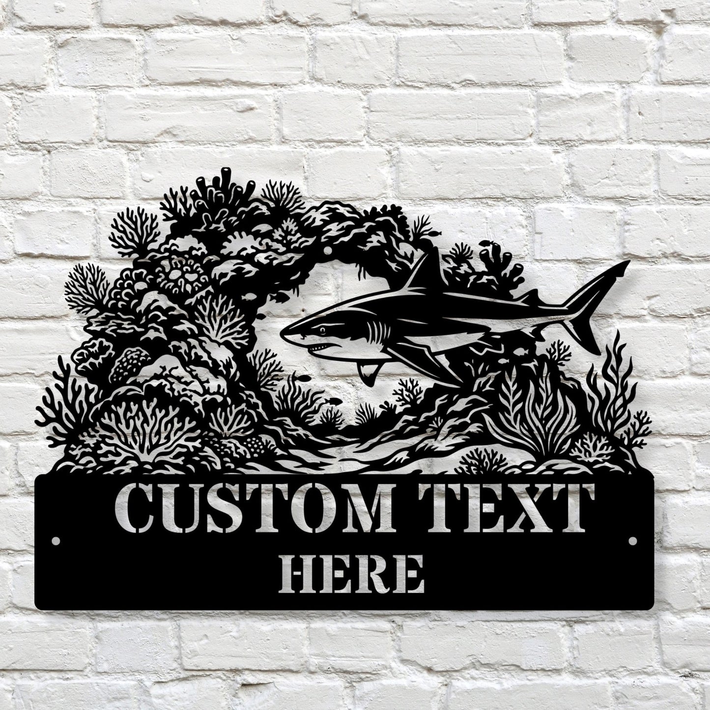Personalized Reef Metal Sign, Custom Ocean Decor, Beach Wall Art, Coastal Metal Sign, Sea Life Gift, Nautical Home Decor
