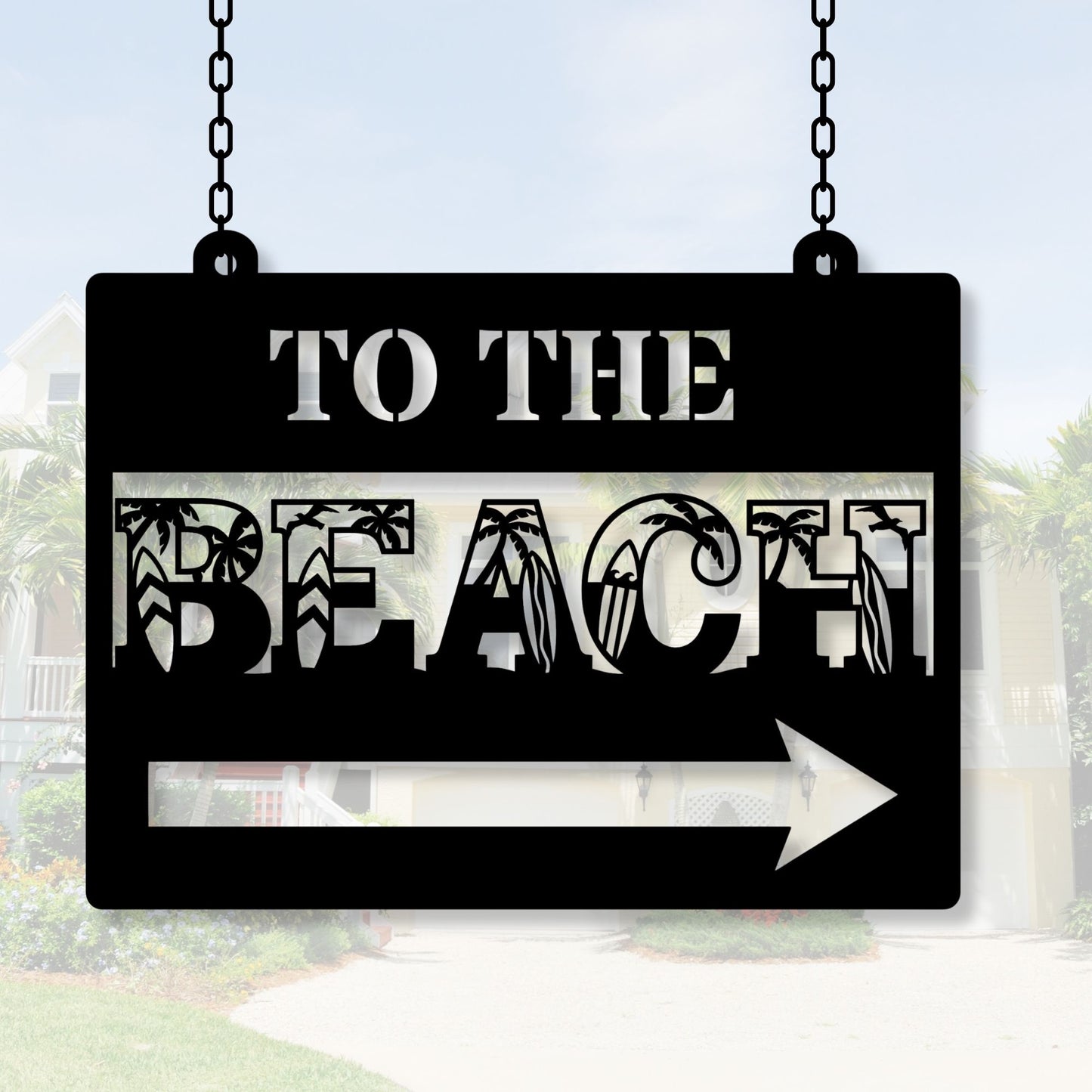 Beach metal sign, beach wall art, coastal decor, beach house decor, nautical sign, ocean wall art