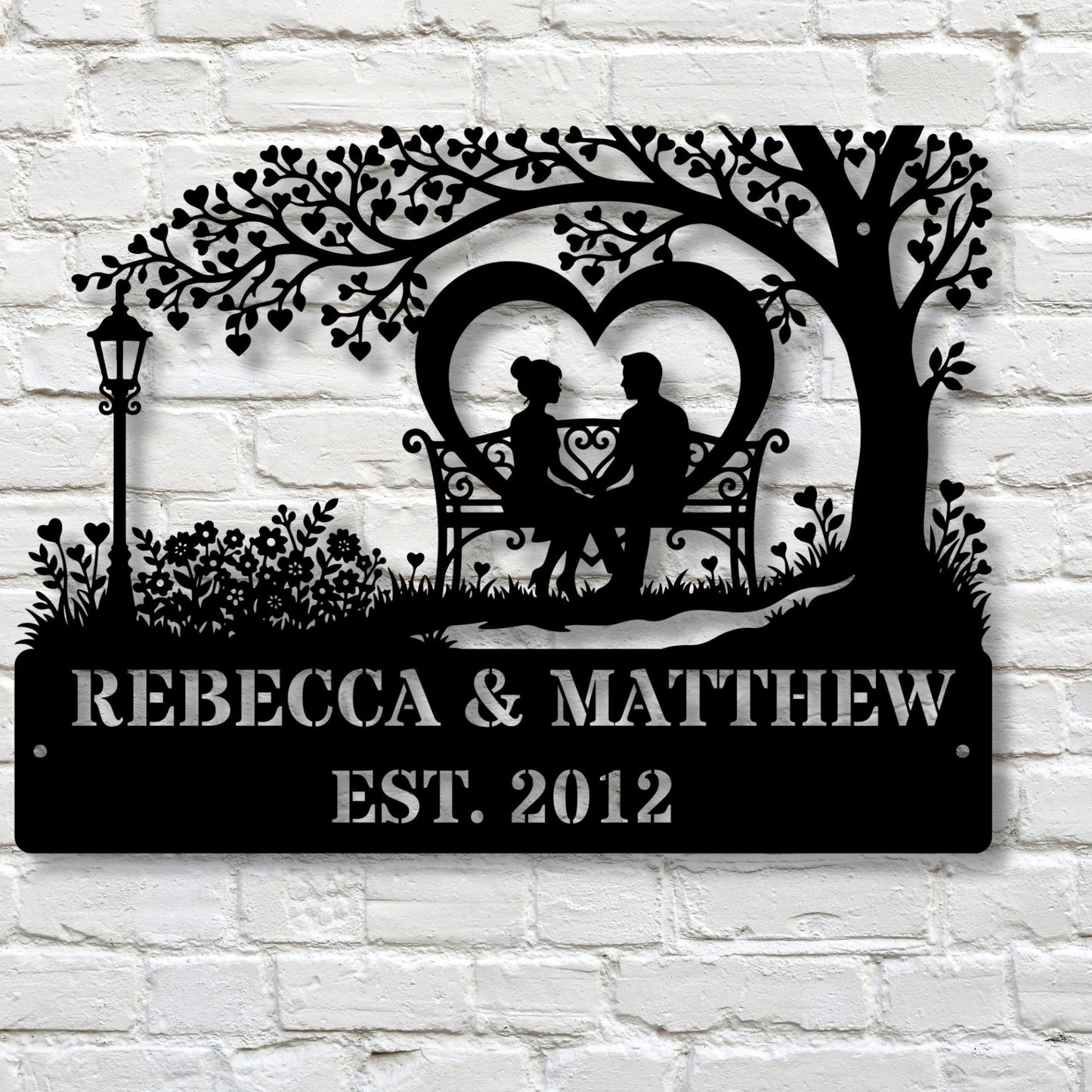 Personalized Couples Metal Sign, Custom Metal Wall Art, Anniversary Gift, Wedding Gift, Mr and Mrs Sign, Home Decor, Romantic Gift Idea