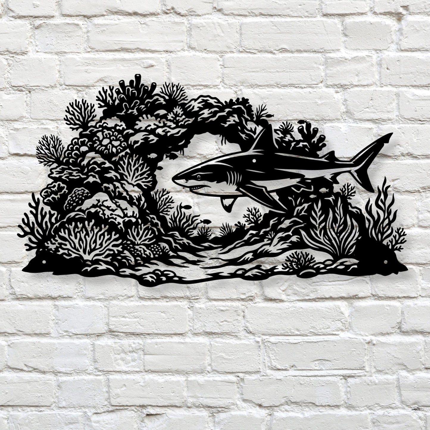 Marine life metal wall art, ocean wall decor, nautical home art, sea life sculpture, coastal beach house decor, fish whale dolphin art