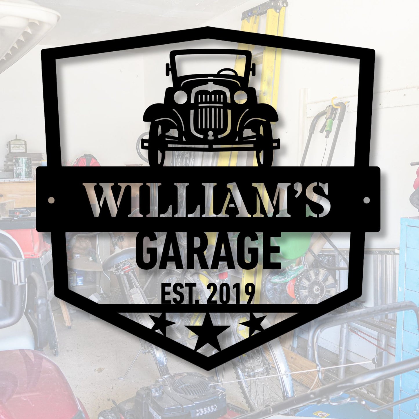 Personalized Garage Metal Sign, Vintage Car Metal Sign, Father's Day Gift, Auto Shop MEtal Sign, Mechanic Gift