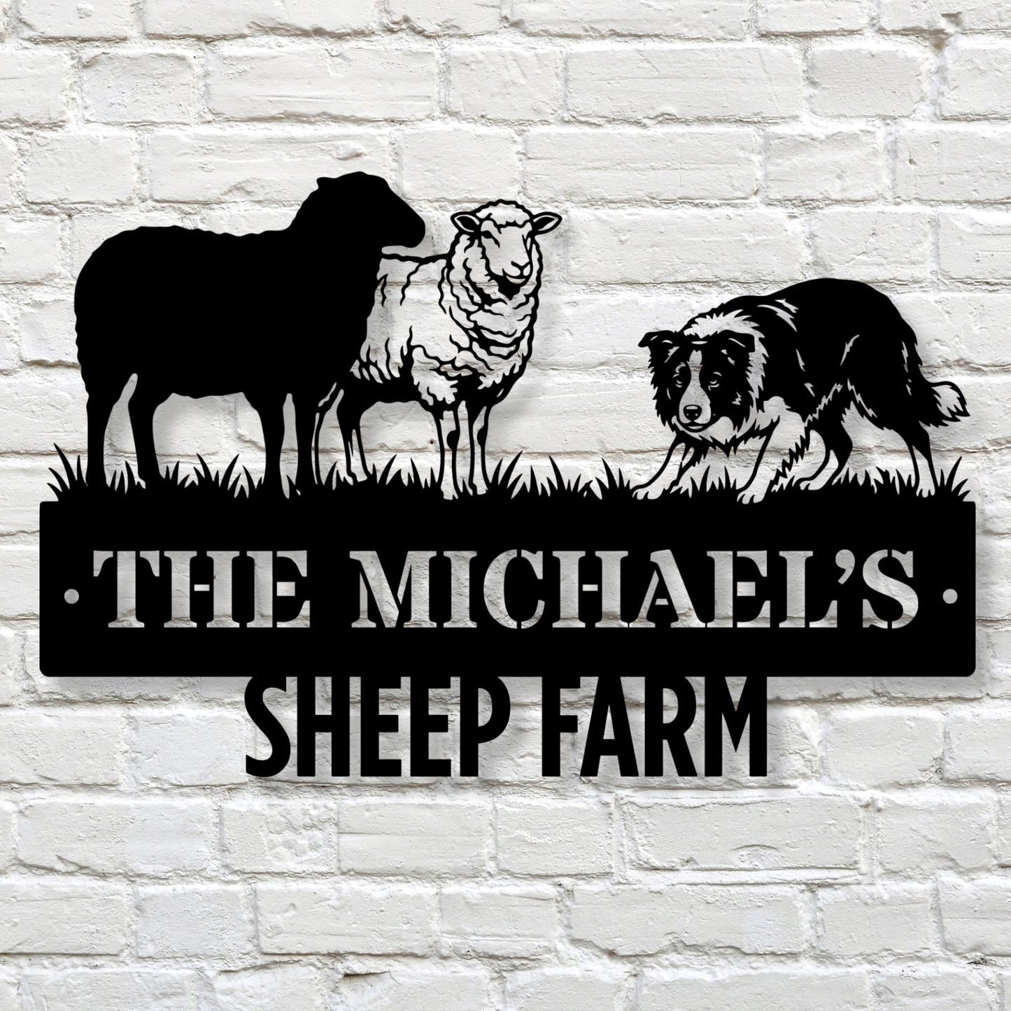Personalized Sheep Farm Metal Sign, Custom Farm Sign, Farmhouse Decor, Rustic Metal Wall Art, Sheep Lover Gift, Agriculture Decor
