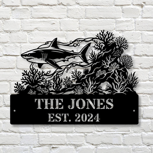 Custom Beach House Metal Sign, Personalized Coastal Decor, Beach House Wall Art, Nautical Metal Sign, Ocean Home Decor, Seaside Gift