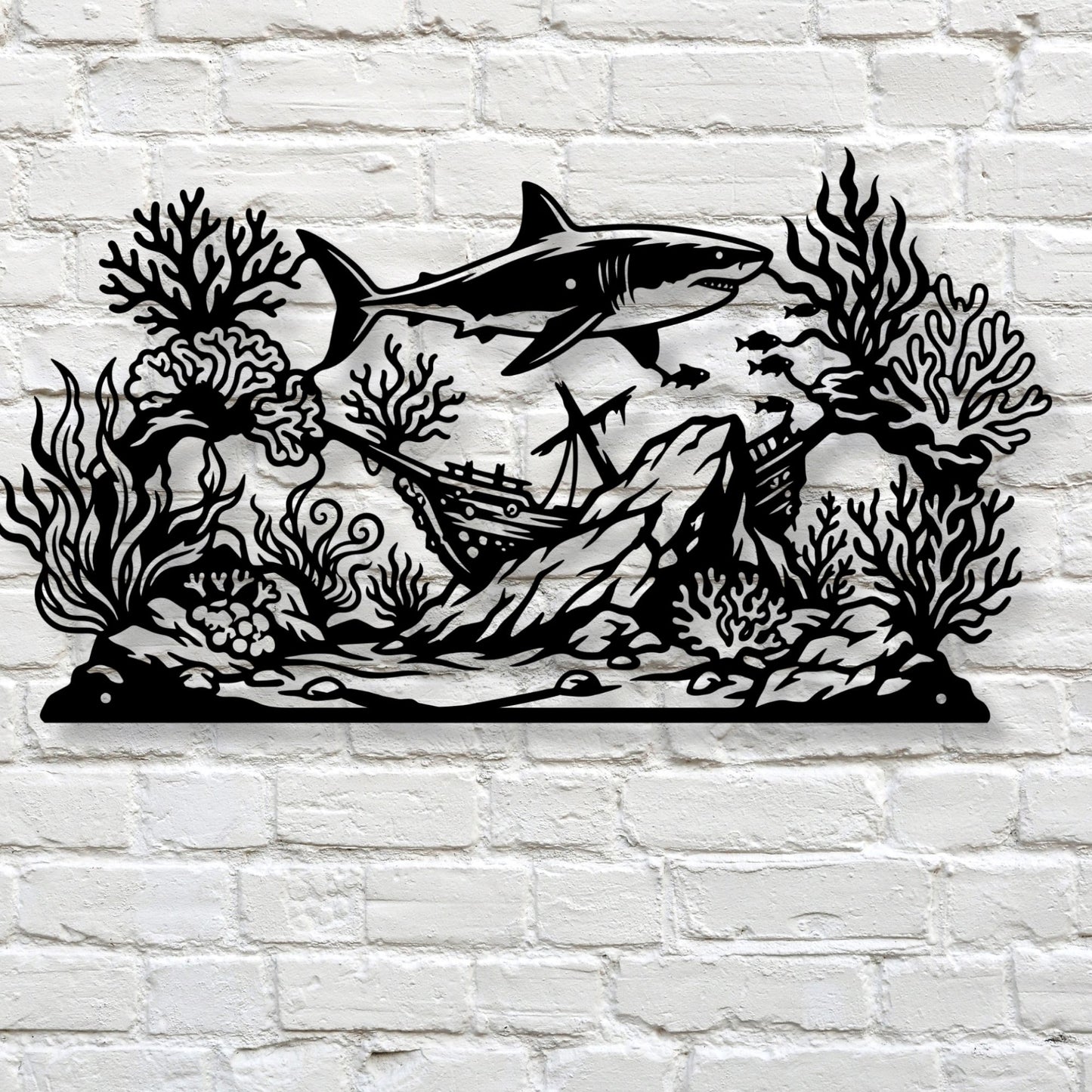 Underwater Reef Metal Sign, Ocean Metal Wall Art, Coral Reef Decor, Beach House Sign, Nautical Coastal Decor, Marine Life Wall Hanging