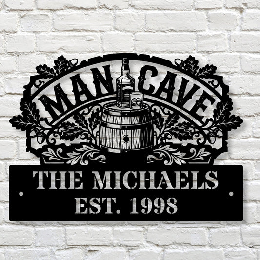 Custom Home Bar Decor, Personalized Man Cave Bar Metal Sign, Funny Pub Sign, Gift for Him, Husband Father Day Gift, Garage Wall Art Decor