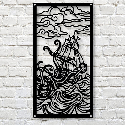 Sea Creature Metal Wall Art, Ocean Wall Decor, Nautical Wall Art, Marine Life Art, Coastal Decor, Beach House Wall Art, Metal Sea Animal