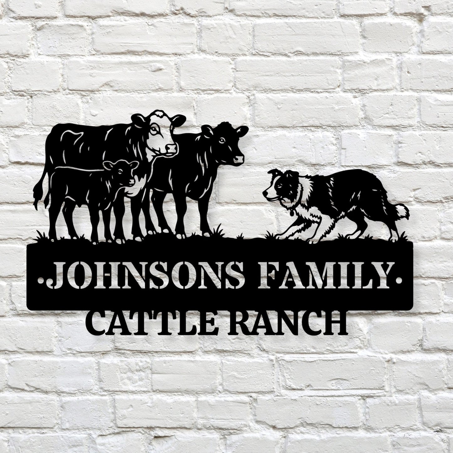 Custom Metal Ranch Sign, Personalized Cattle Farm Decor, Metal Brand Sign, Outdoor Sign for Ranch Gate, Bull Metal Wall Art, Country Home Decor