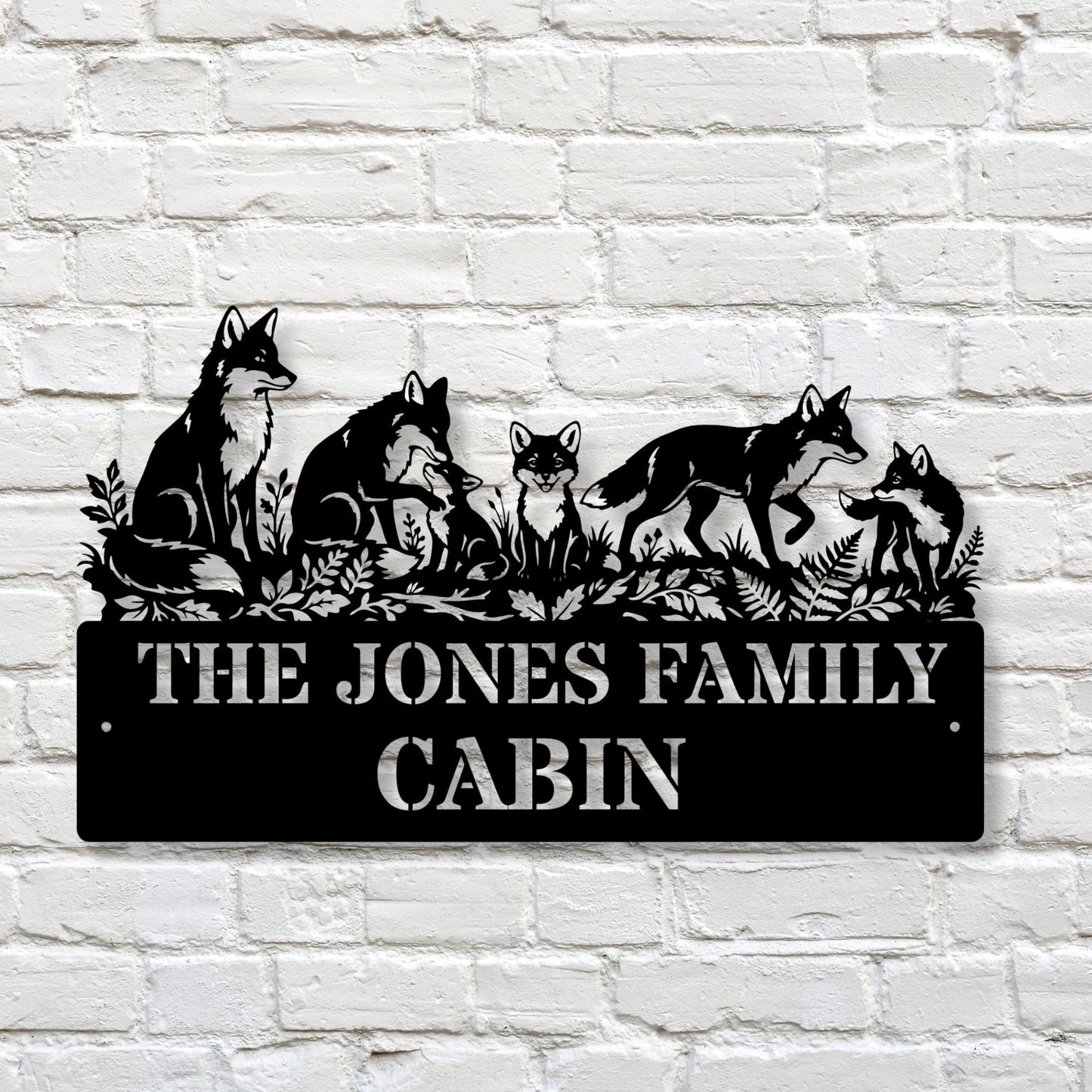 Custom Metal Fox Sign, Fox Wall Art, Personalized Fox Decor, Rustic Farmhouse Sign, Woodland Animal Art, Metal Wildlife Decor Gift
