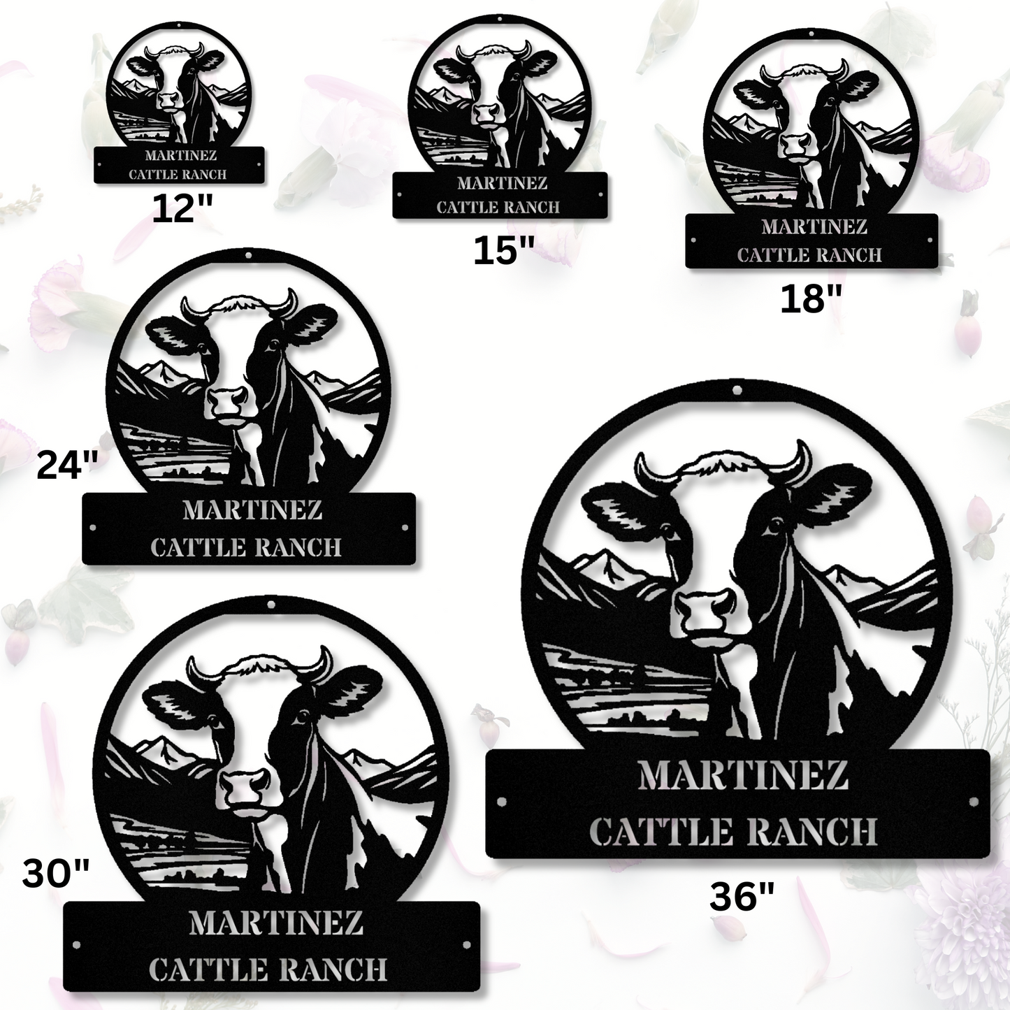 Customized Farmhouse Metal Sign, Mountain Cabin Metal Sign, Cattle Farm Address Sign, Father's Day Gift, Farm Metal Sign