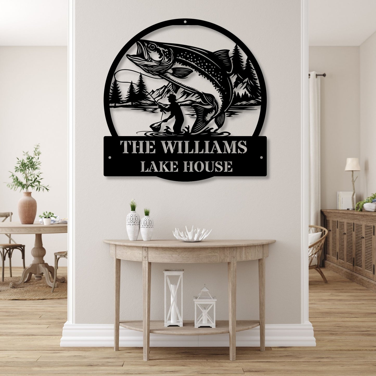 Personalized Lake House Metal Sign, Custom Lake Sign, Lake House Decor, Lakeside Gift, Lake Life Sign, Outdoor Metal Wall Art