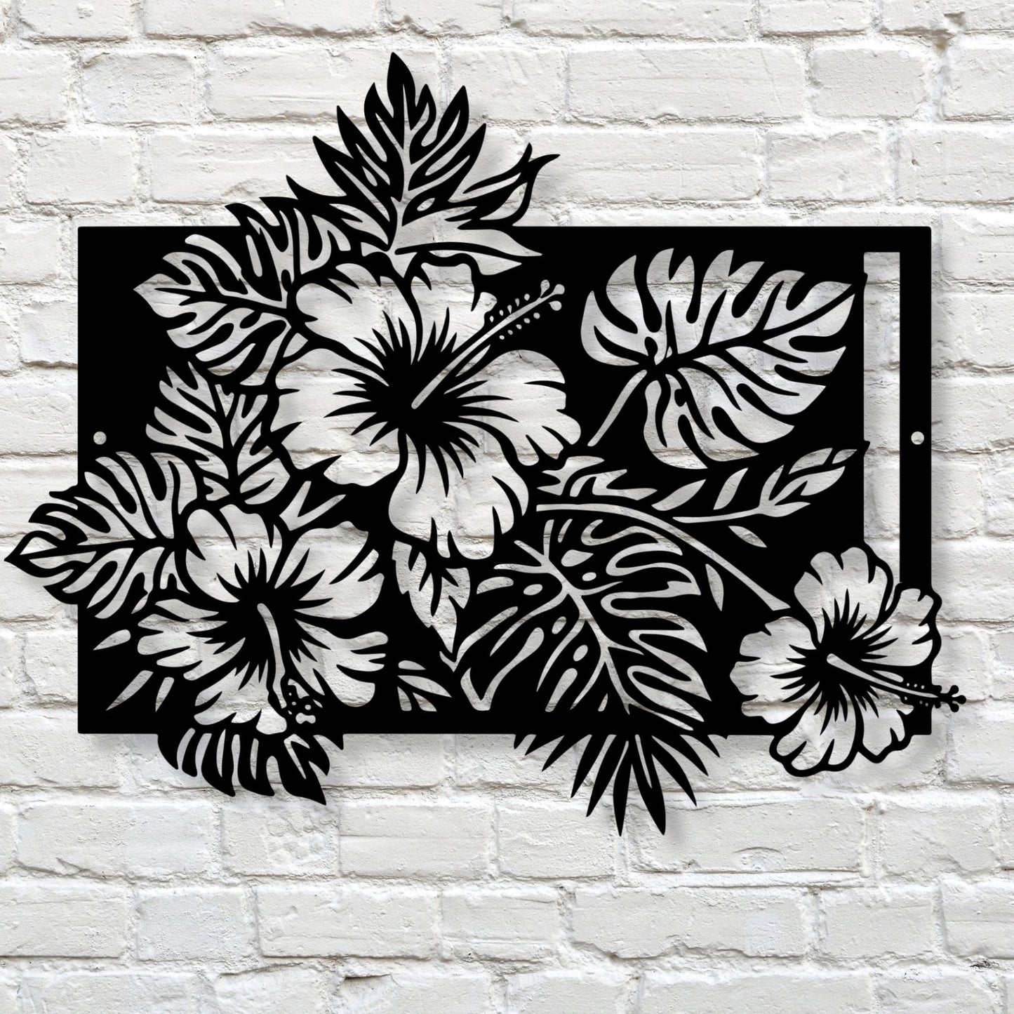 Floral Metal Wall Decor, Metal Flower Wall Art, Botanical Wall Sculpture, Rustic Farmhouse Home Decor, Living Room Bedroom Decoration
