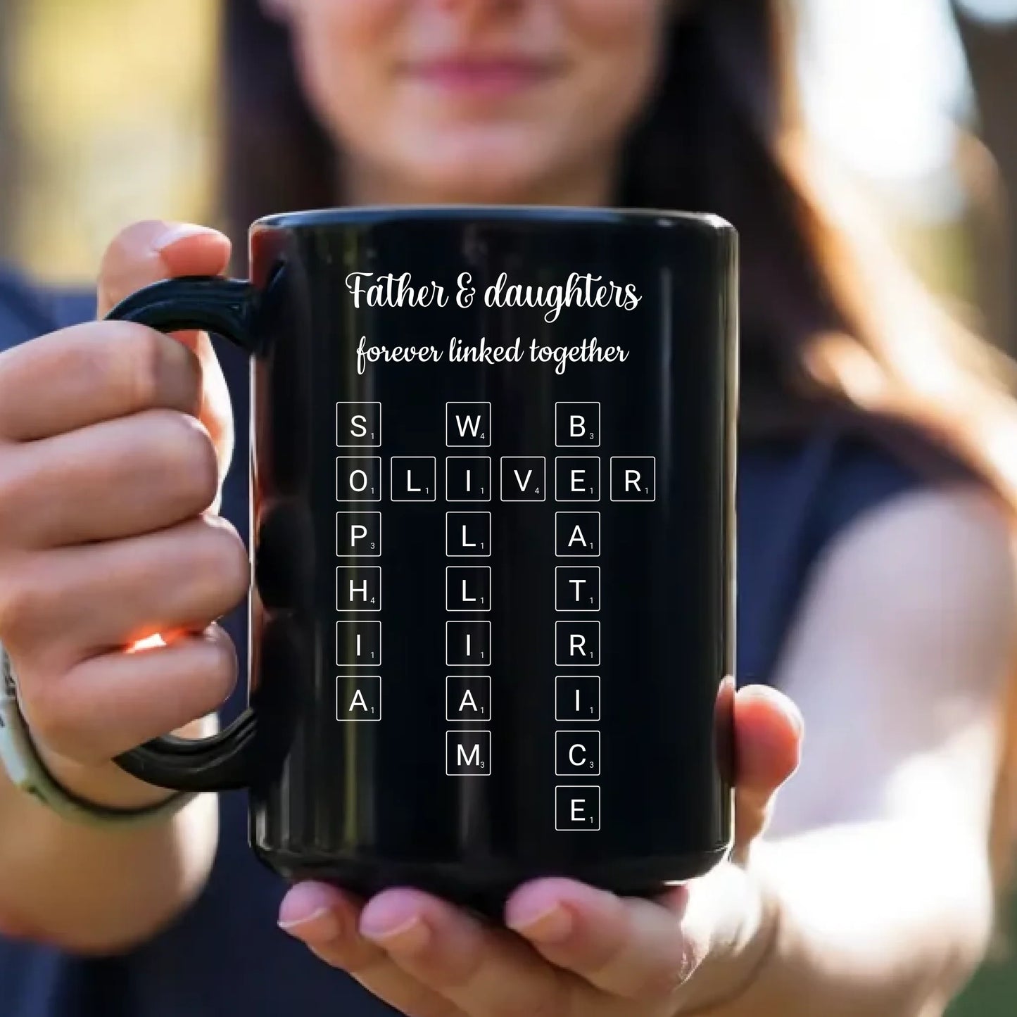 15oz Black Ceramic Mug Left Handle 1