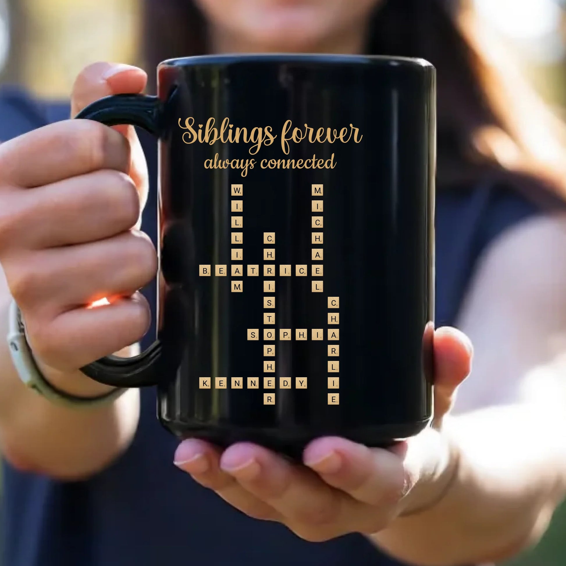 15oz Black Ceramic Mug Left Handle 1