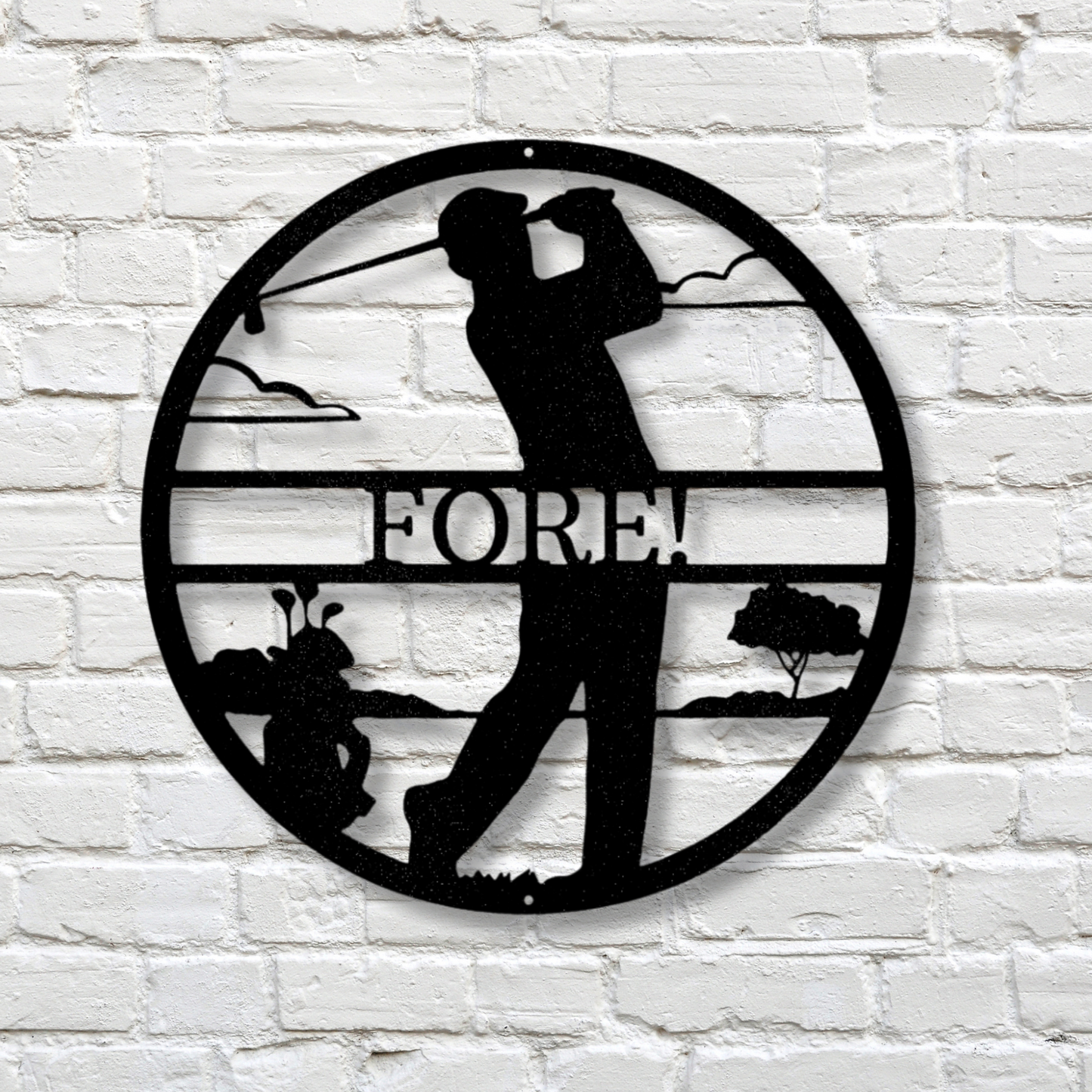 Custom Male Golfer Metal Sign, Personalized Male Golfer Monogram, BIrthday Gift For Golfer, Housewarming Gift, Indoor Decor, Home Wall Hanging.