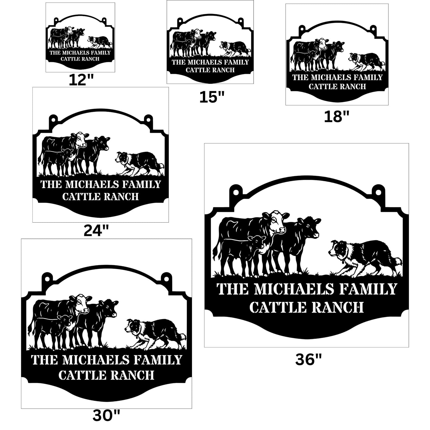 Custom Cattle Ranch Metal Sign | Personalized Farm Name Sign | Metal Ranch Gate Decor, Livestock Barn Sign, Housewarming Gift, Outdoor