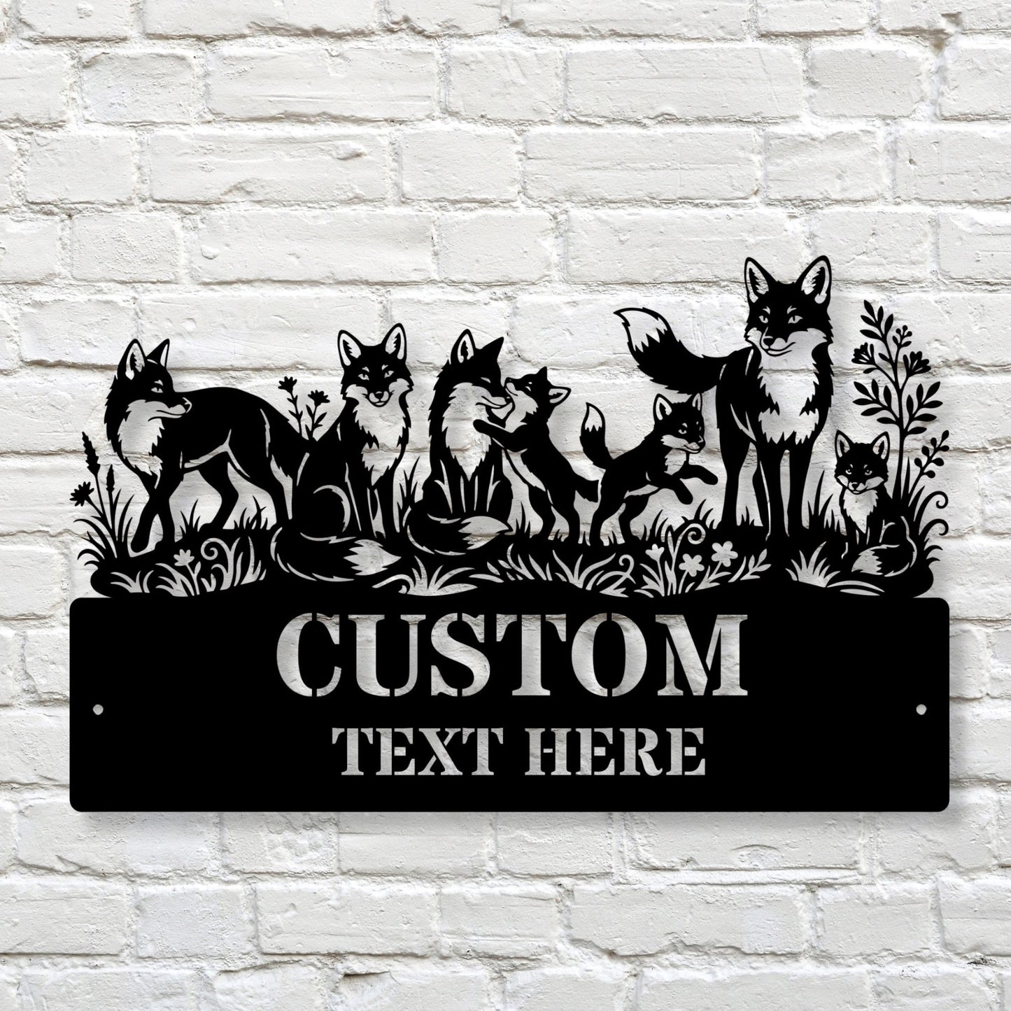 Personalized Fox Wall Art, Custom Fox Nursery Decor, Woodland Animal Art, Fox Print, Baby Room Wall Art, Kids Bedroom Decor Gift