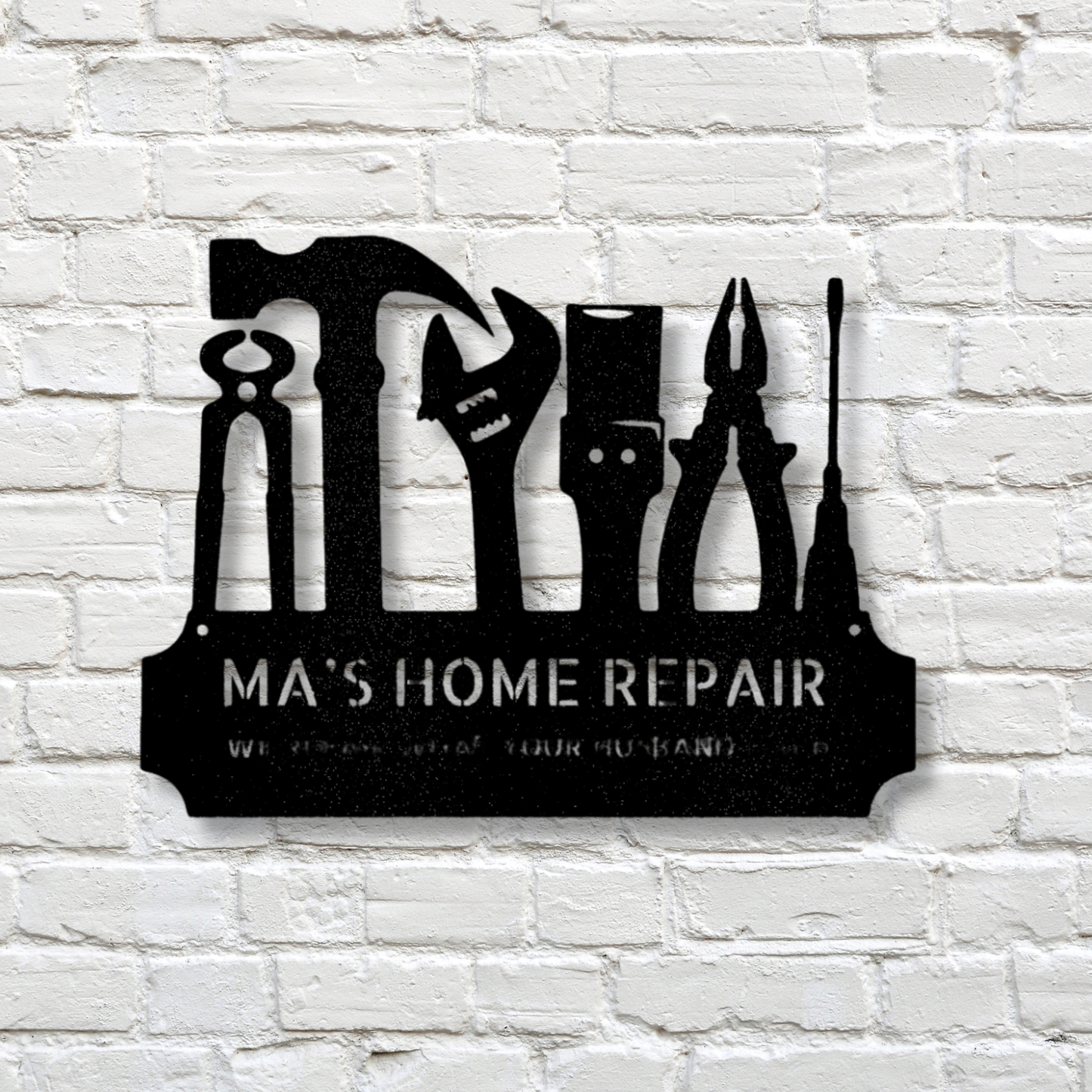 Custom Tool Time Metal Art Sign, Personalized Tool Sign Gift For A Repair Man, Basement Wall Art Decor, Garage Sign Hangings, Repair Shop Metal Art.