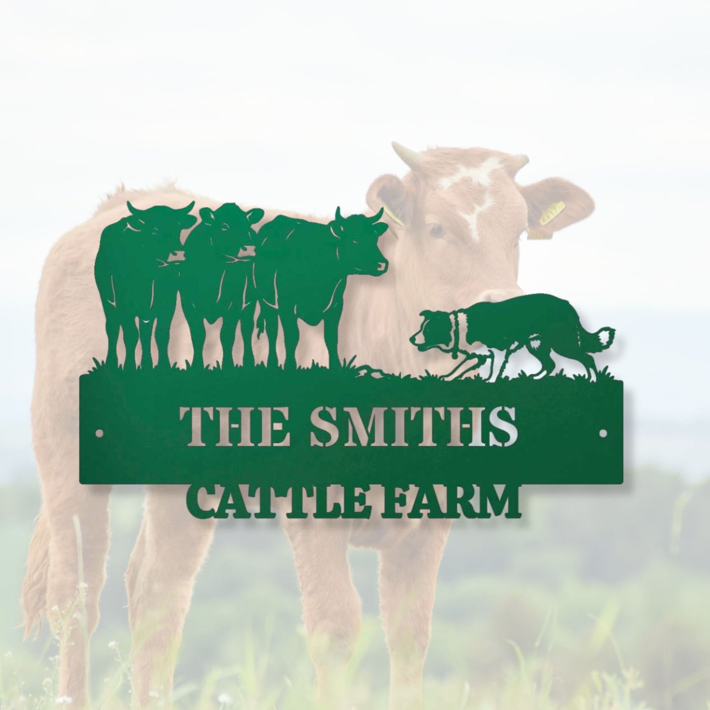 Custom Cattle Ranch Metal Sign, Personalized Farm Name Sign, Metal Ranch Gates Decor, Texas Longhorn Wall Art, Cowboy Gift, Est Year Sign