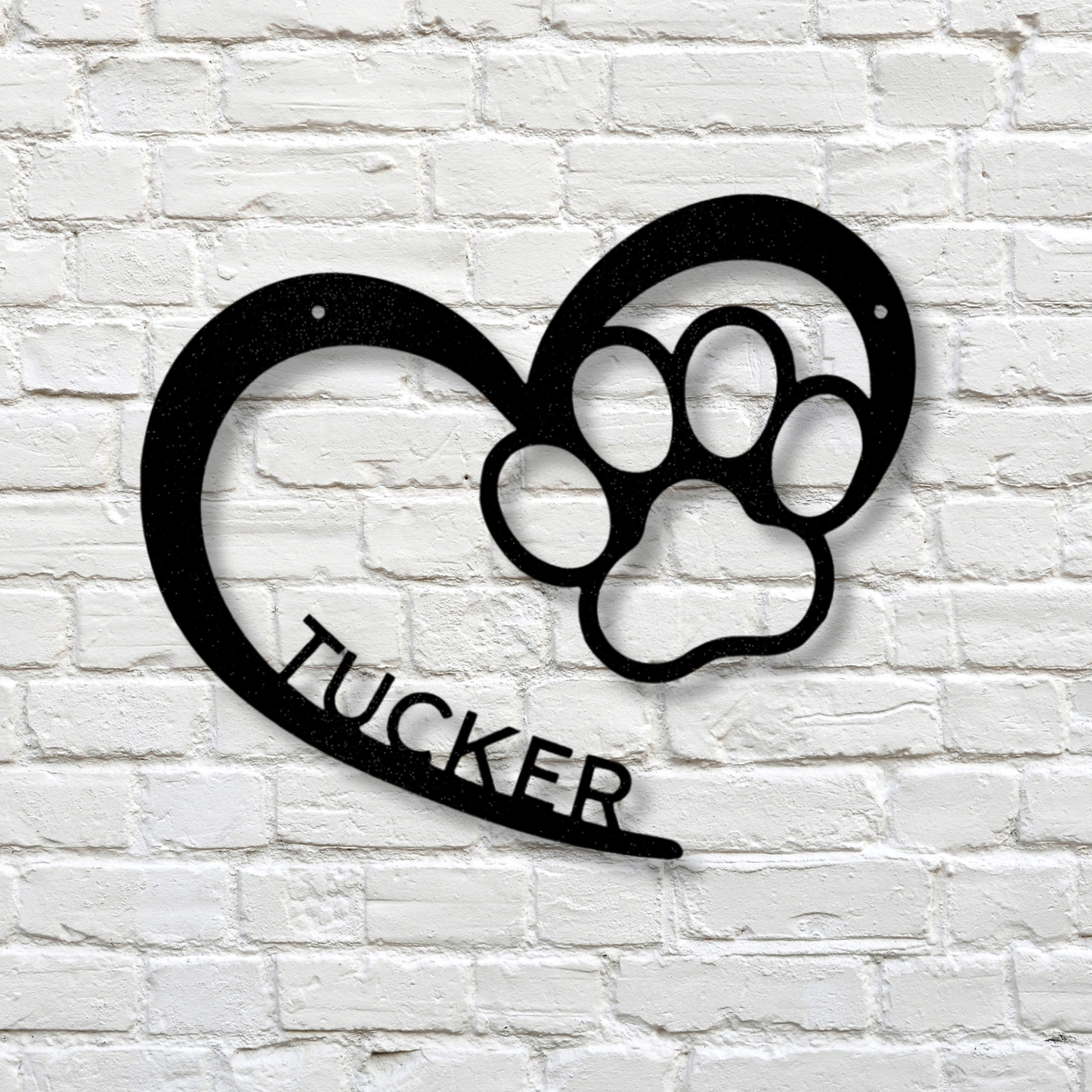 Custom Puppy Love Metal Steel Sign, Personalized Puppy Love Paw Print Sign, Pet Name Art Sign, Dog Lover Gift.