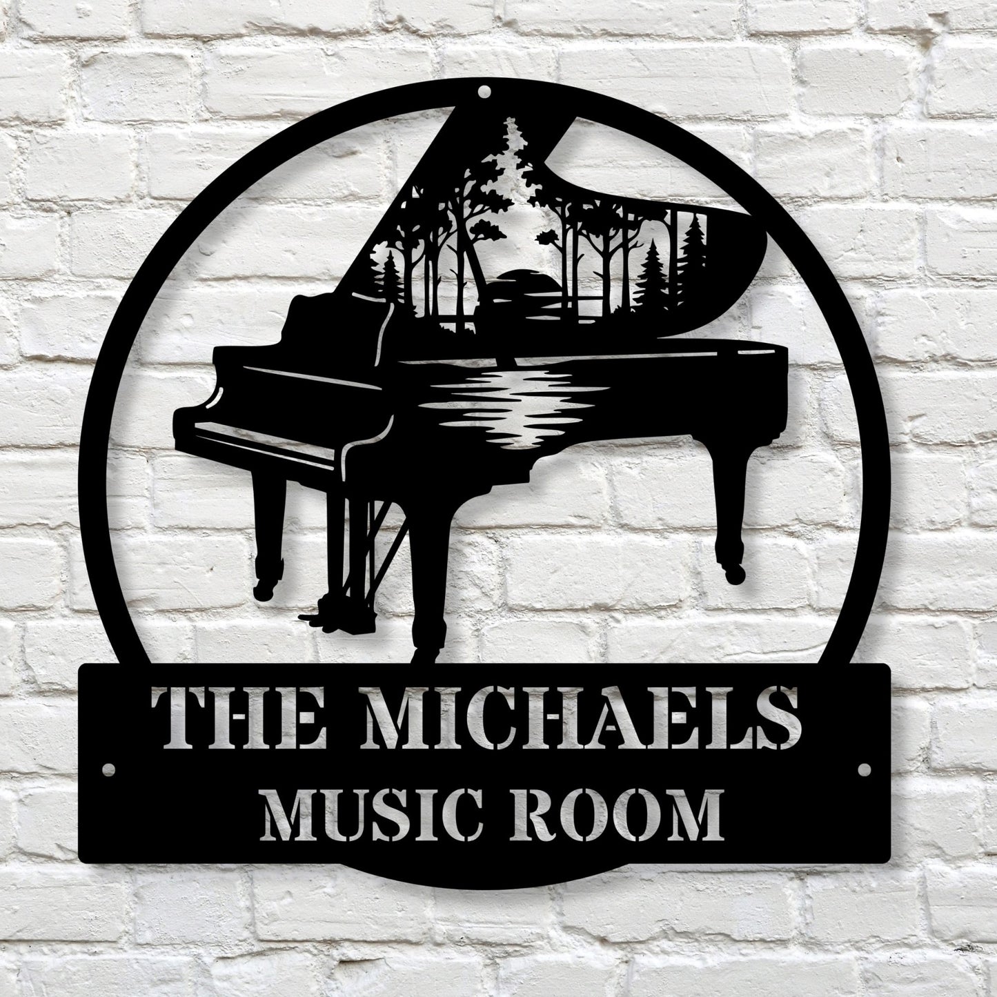 Personalized Music Room Metal Sign, Custom Music Room Decor, Music Lover Gift, Metal Wall Art, Musician Gift, Music Studio Sign