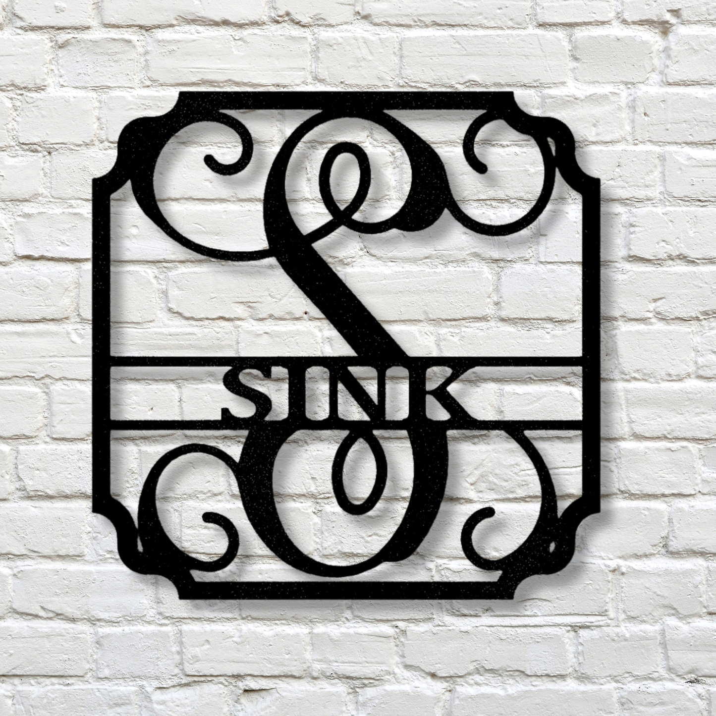 Personalized Classic Family Name Metal Sign, Name Initial Metal Sign, Wedding Gift, Last Name Metal Sign