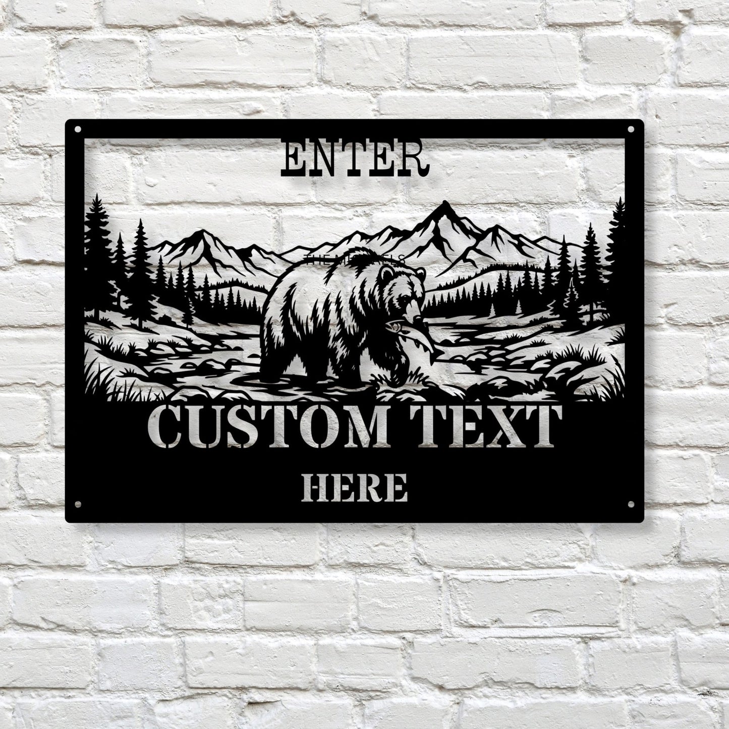 Custom Cabin Wildlife Metal Decor, Rustic Metal Wall Art, Lodge Decor, Hunting Cabin Gift, Nature Metal Sign, Farmhouse Wall Decor