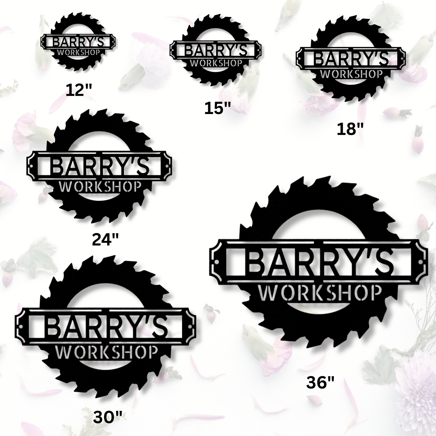 Sawmill Metal Sign, Custom Name Sign, Workshop Decor, Garage Wall Art, Personalized Gift for Men, Father's Day Gift, Mancave Wall Sign