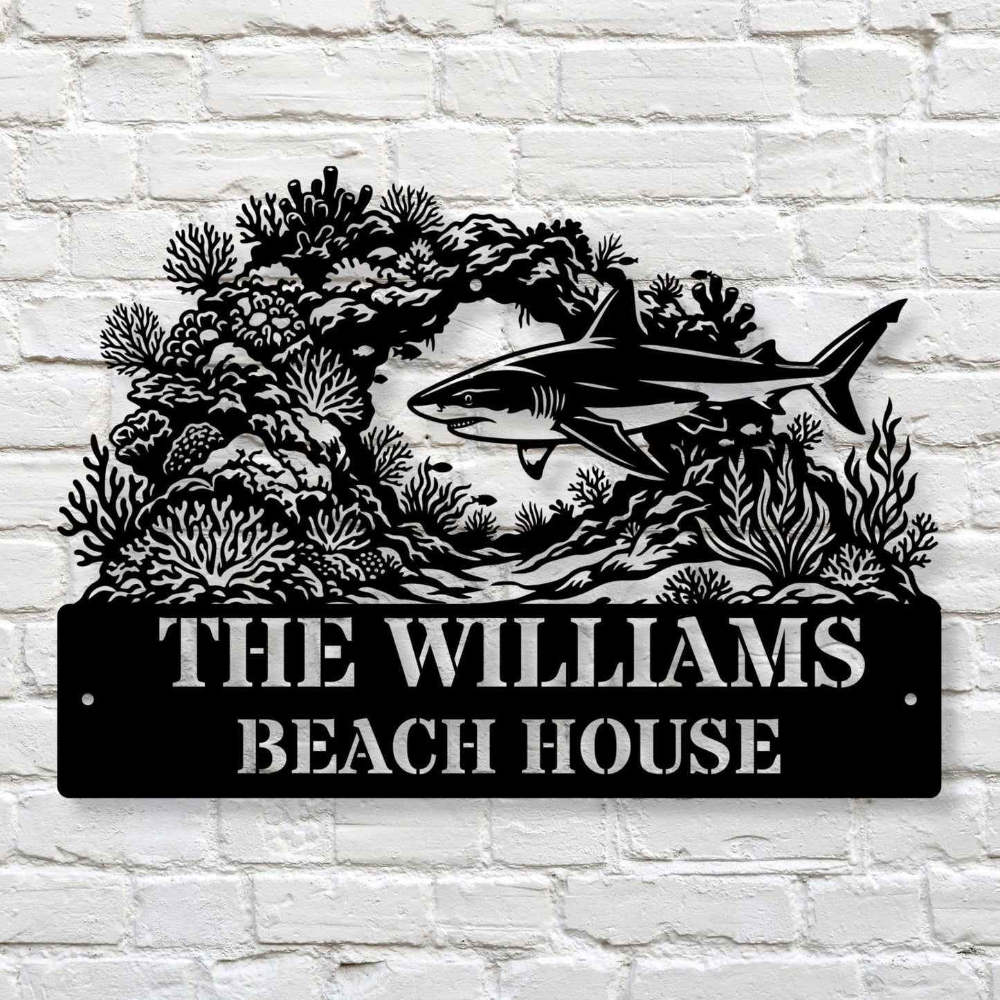 Personalized Reef Metal Sign, Custom Ocean Decor, Beach Wall Art, Coastal Metal Sign, Sea Life Gift, Nautical Home Decor