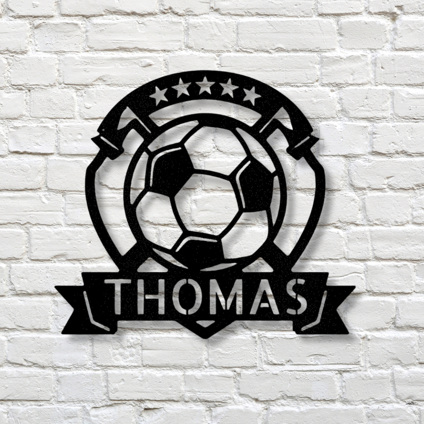 Custom Soccer  Metal Sign, Personalized Name Soccer Monogram Gift For A Soccer Player, Birthday Gift From Loving Mother, Soccer Name Sign.