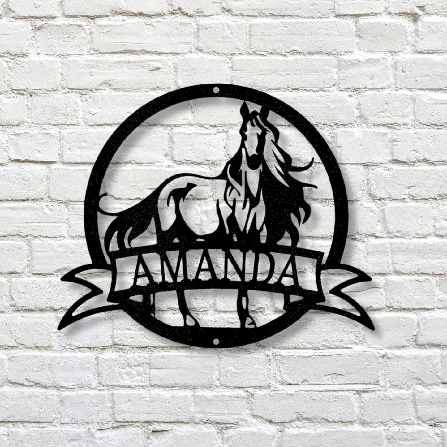 Custom Majestic Horse Steel Sign, Personalized Majestic Horse Metal Sign, Birthday Gift For Horse Lover, Living Room Decor, Indoor Wall Hanging.