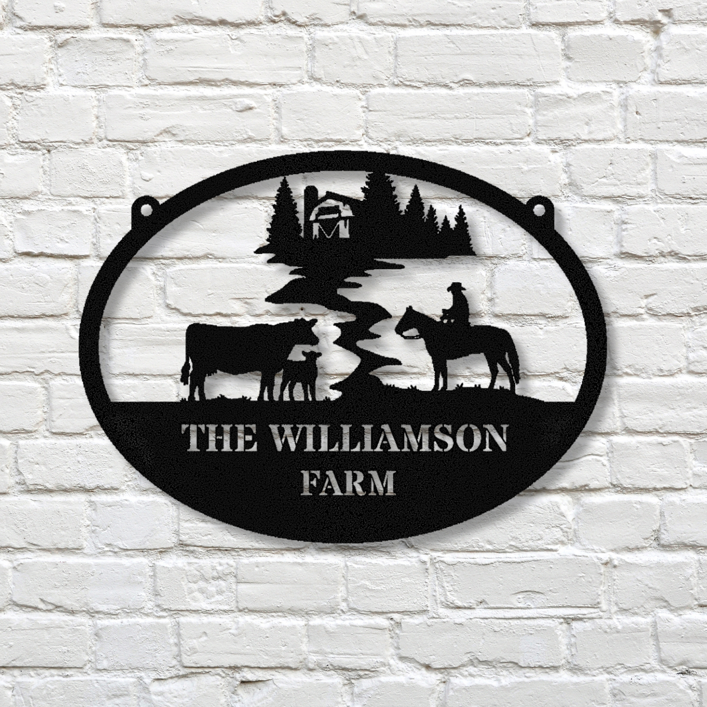 Horse Farm Hanging Addrress Metal Sign, Ranch Metal Sign, Farmhouse sign, Couple Name Plaque, Country Home Decor, Equestrian Metal Art