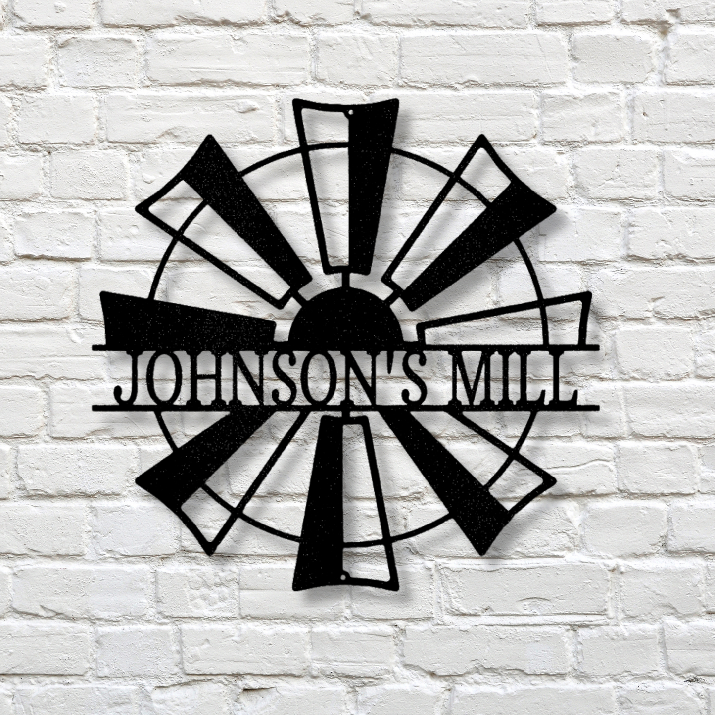 Windmill Monogram, Personalized Windmill Metal Sign, Custom Farmhouse Sign, Family Name Windmill Plaque, Garden Metal Sign, Gifts For Her